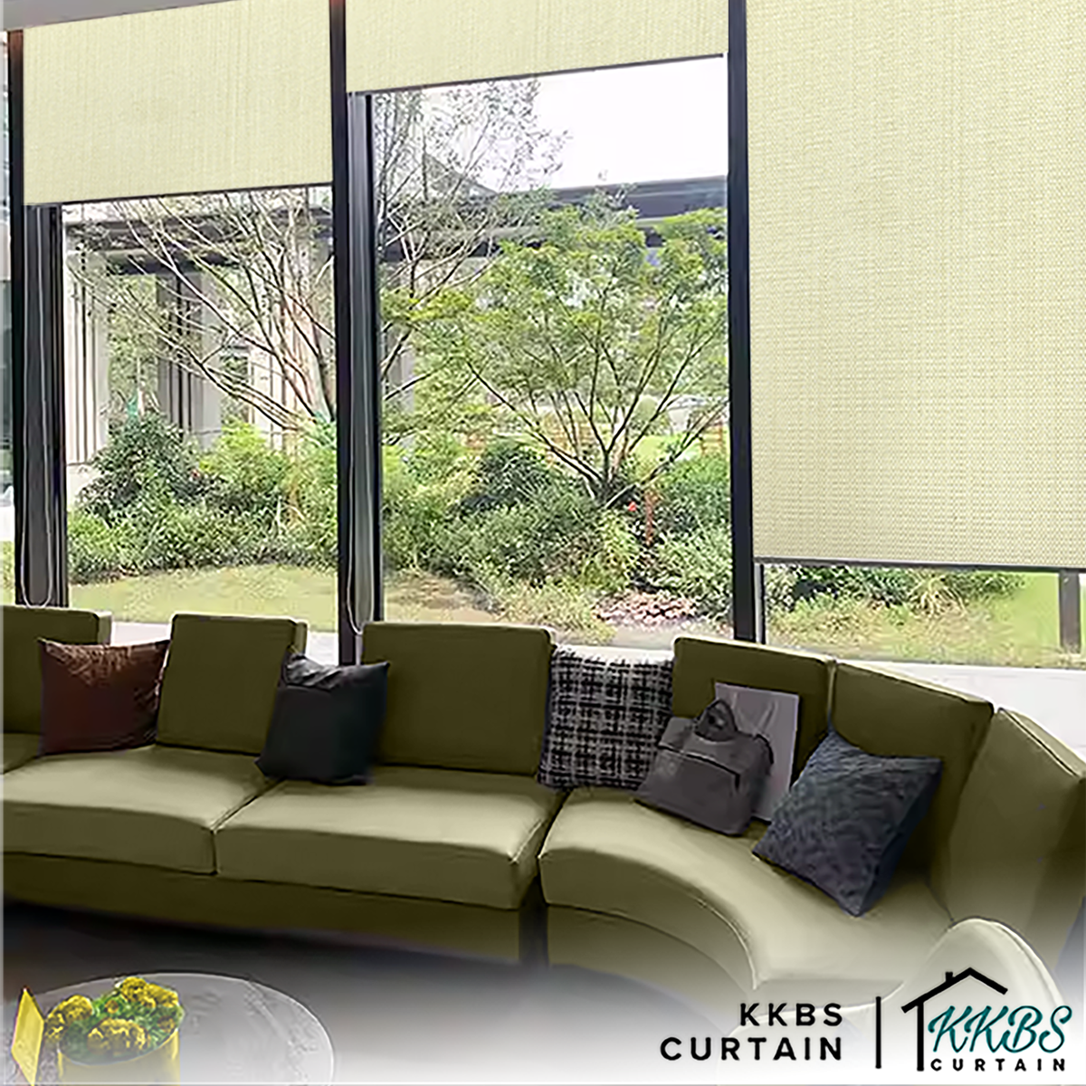 Amelio 100% Blackout Roller Blinds Dibuat Tersuai