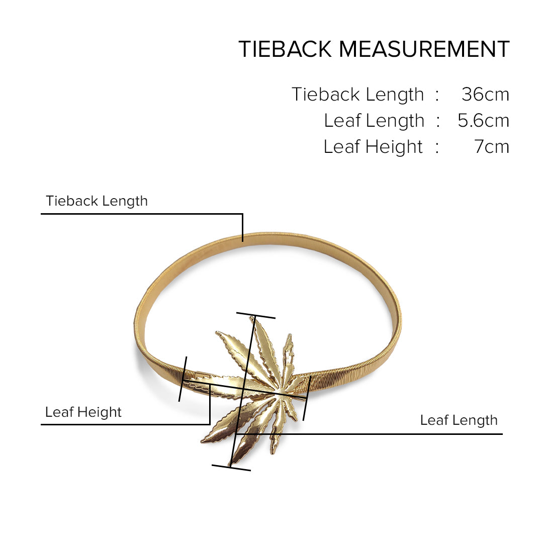 Emorie Leaf Design Curtain Tieback