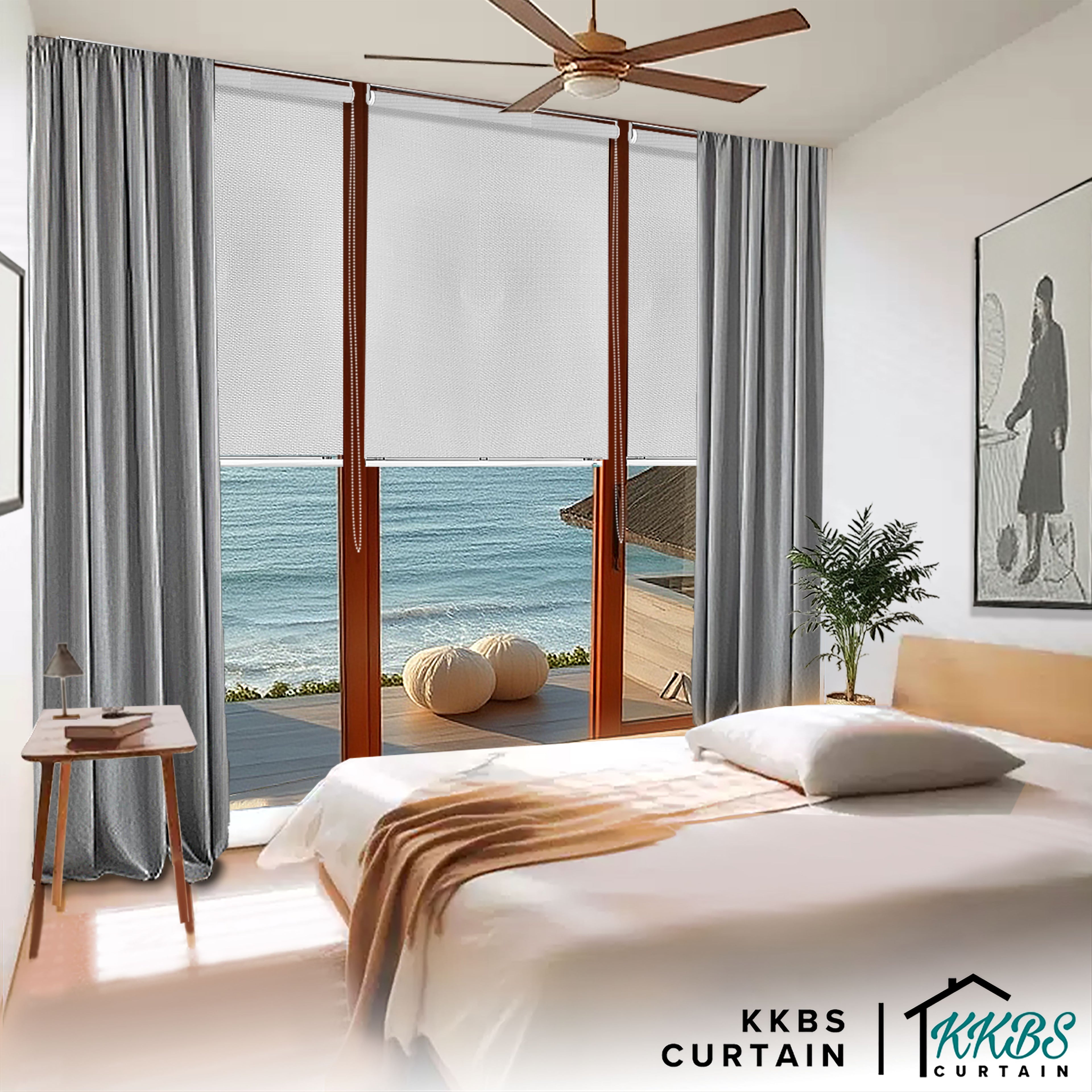 Lorenzo 100% Blackout Roller Blinds Dibuat Tersuai