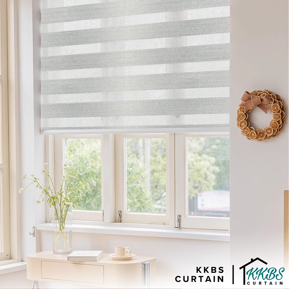 Palermo 100% Blackout Zebra Blinds Custom Made