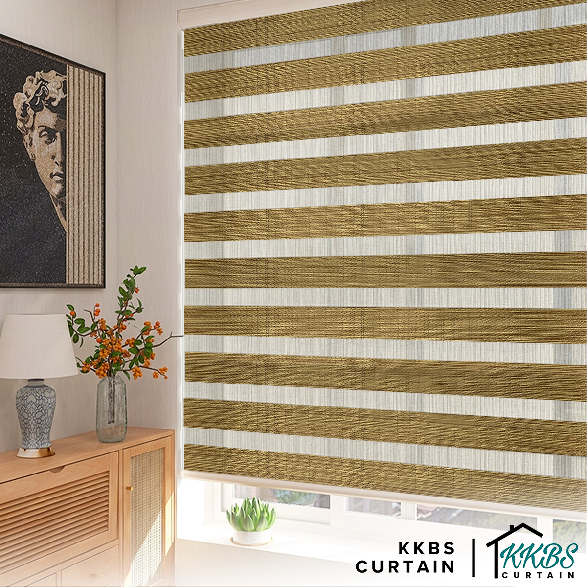 Felicio Semi Blackout Zebra Blinds Dibuat Tersuai