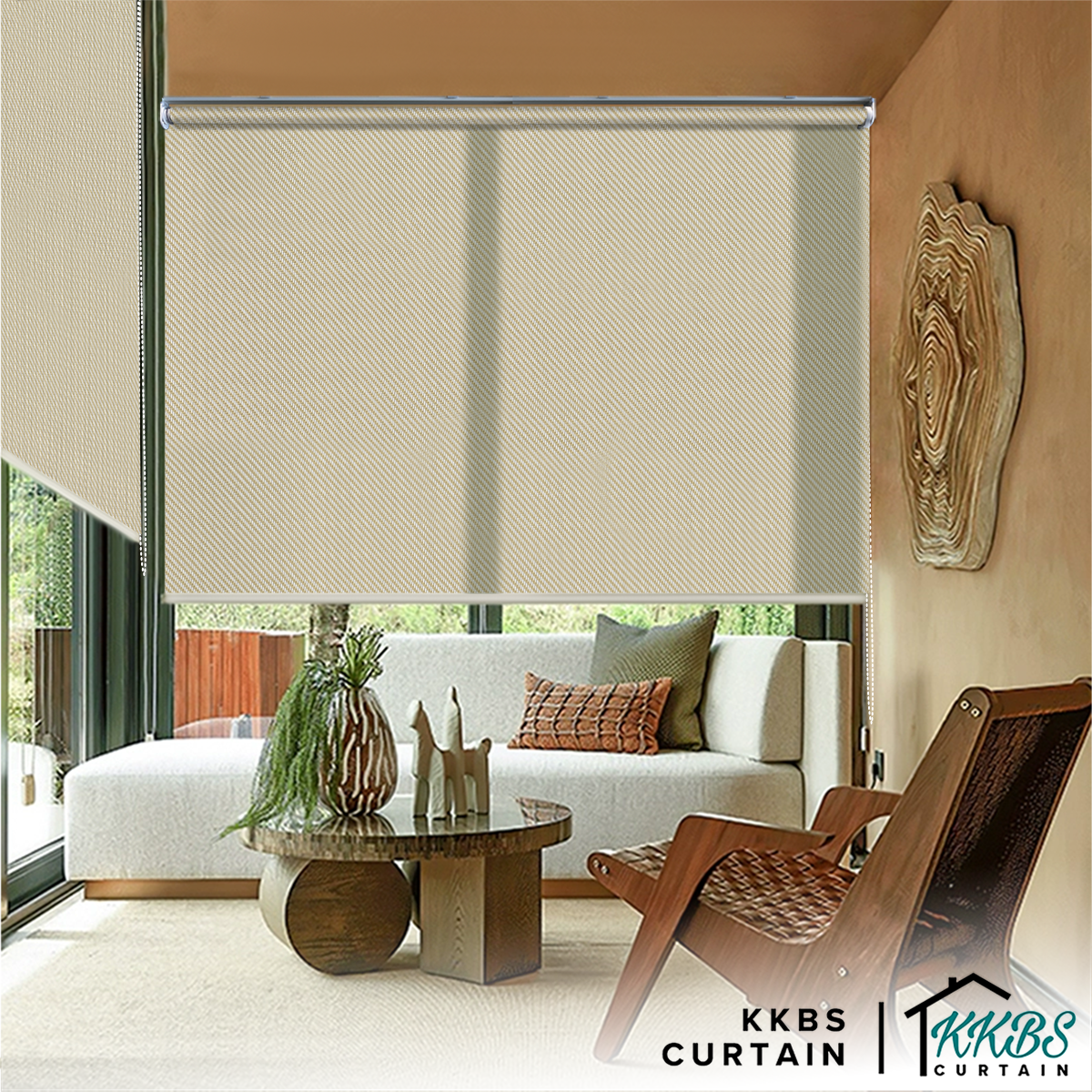 Cesario Sunscreen Roller Blinds Dibuat Tersuai
