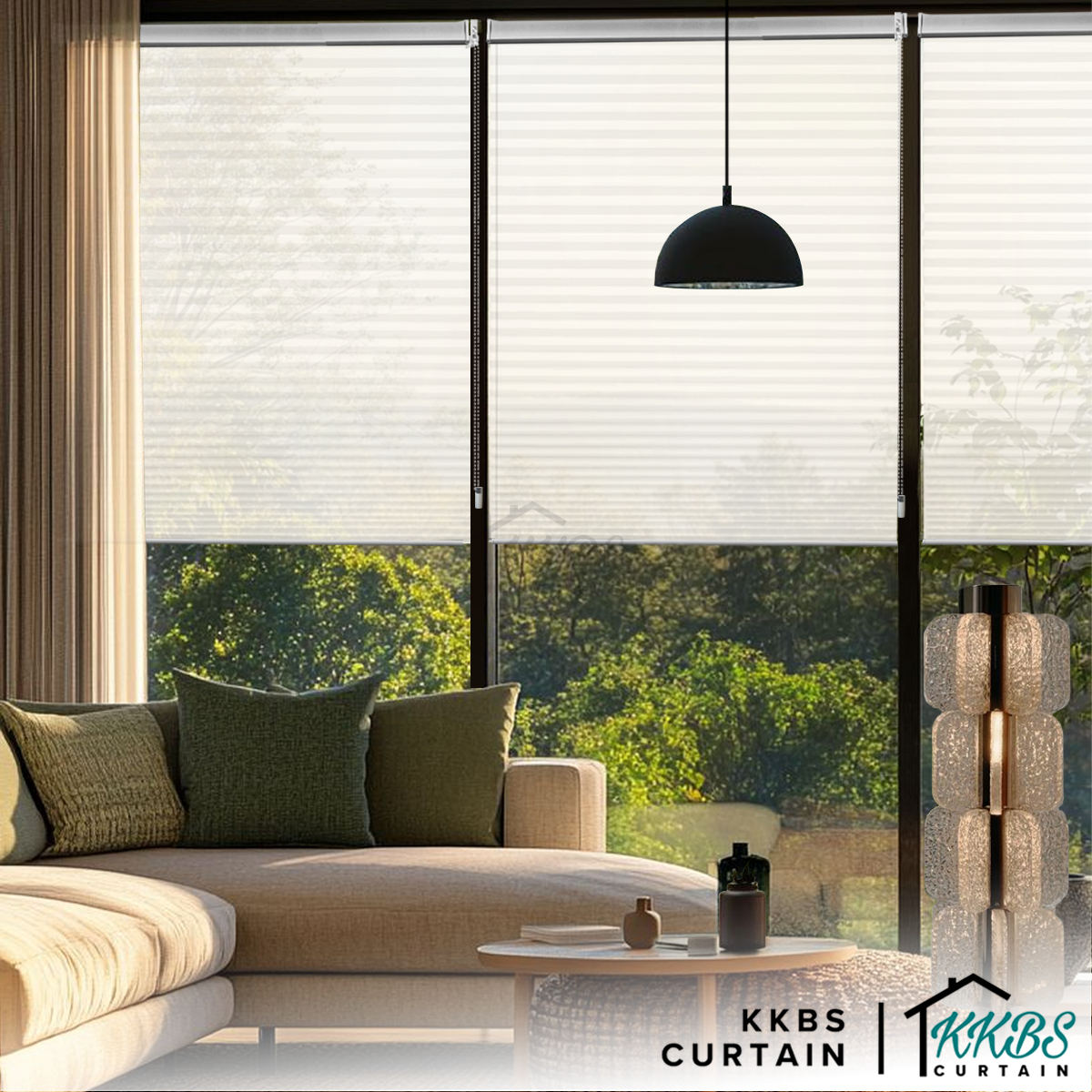 Noriko 38mm Separa Blackout Honeycomb Blinds Custom Made