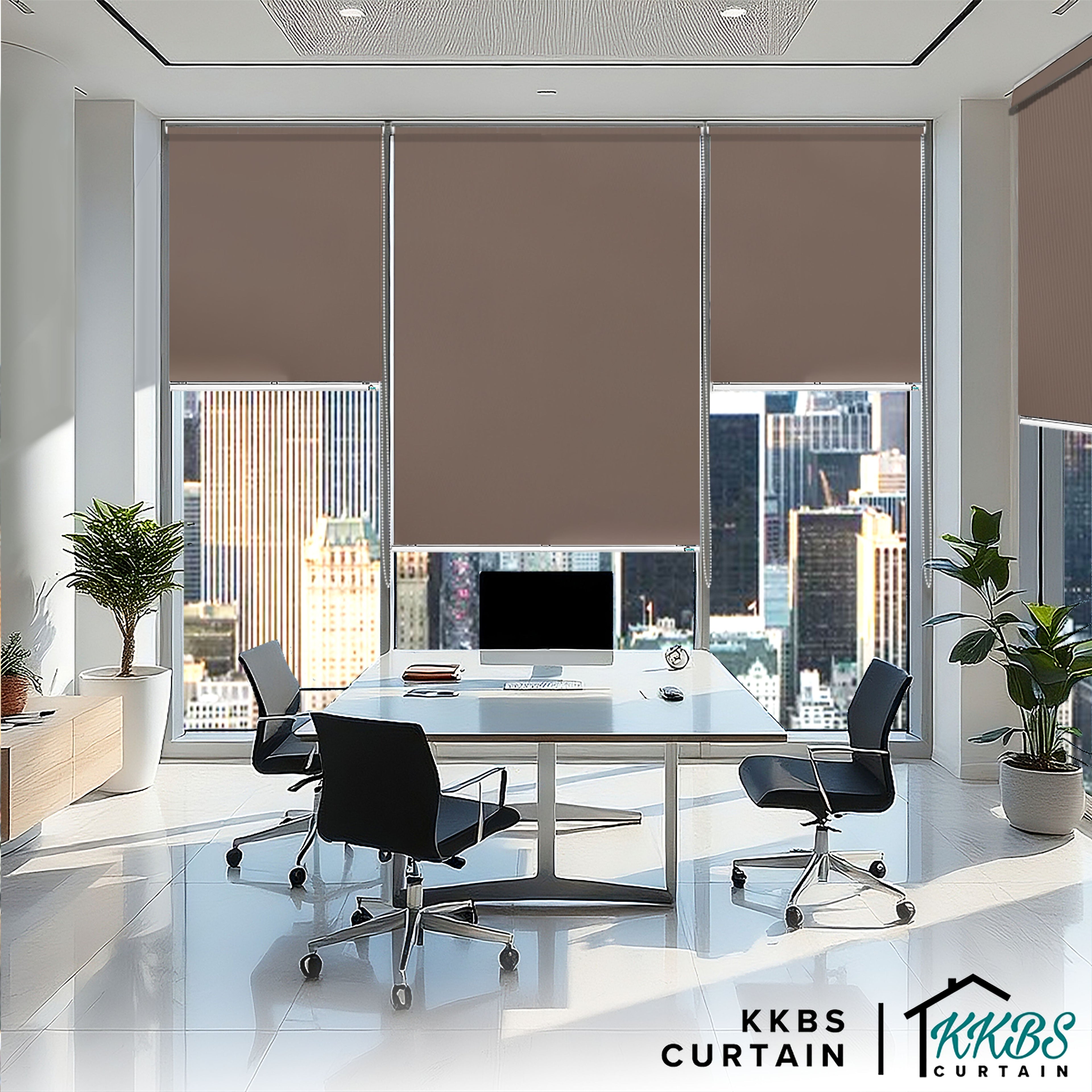 Lorenzo 100% Blackout Roller Blinds Dibuat Tersuai