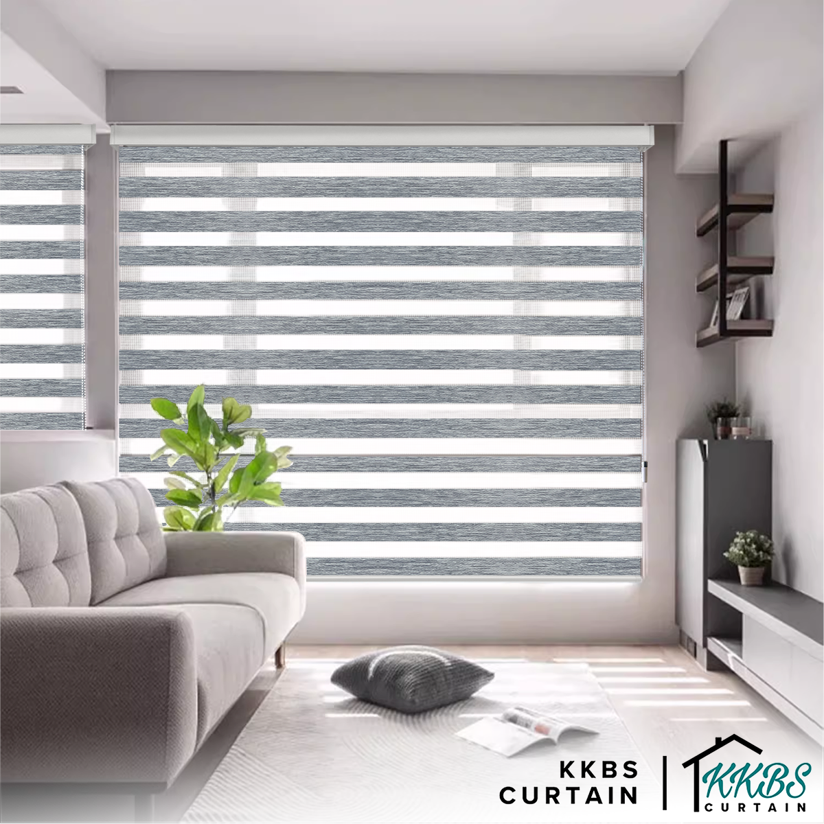 Carlito Blackout Zebra Blinds Dibuat Tersuai