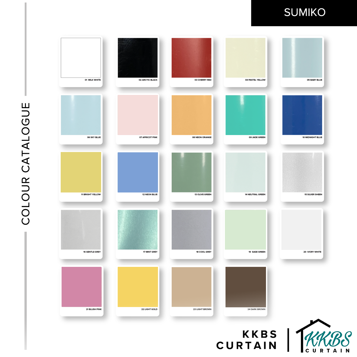 Tirai Venetian Sumiko 25mm Dibuat Disesuaikan