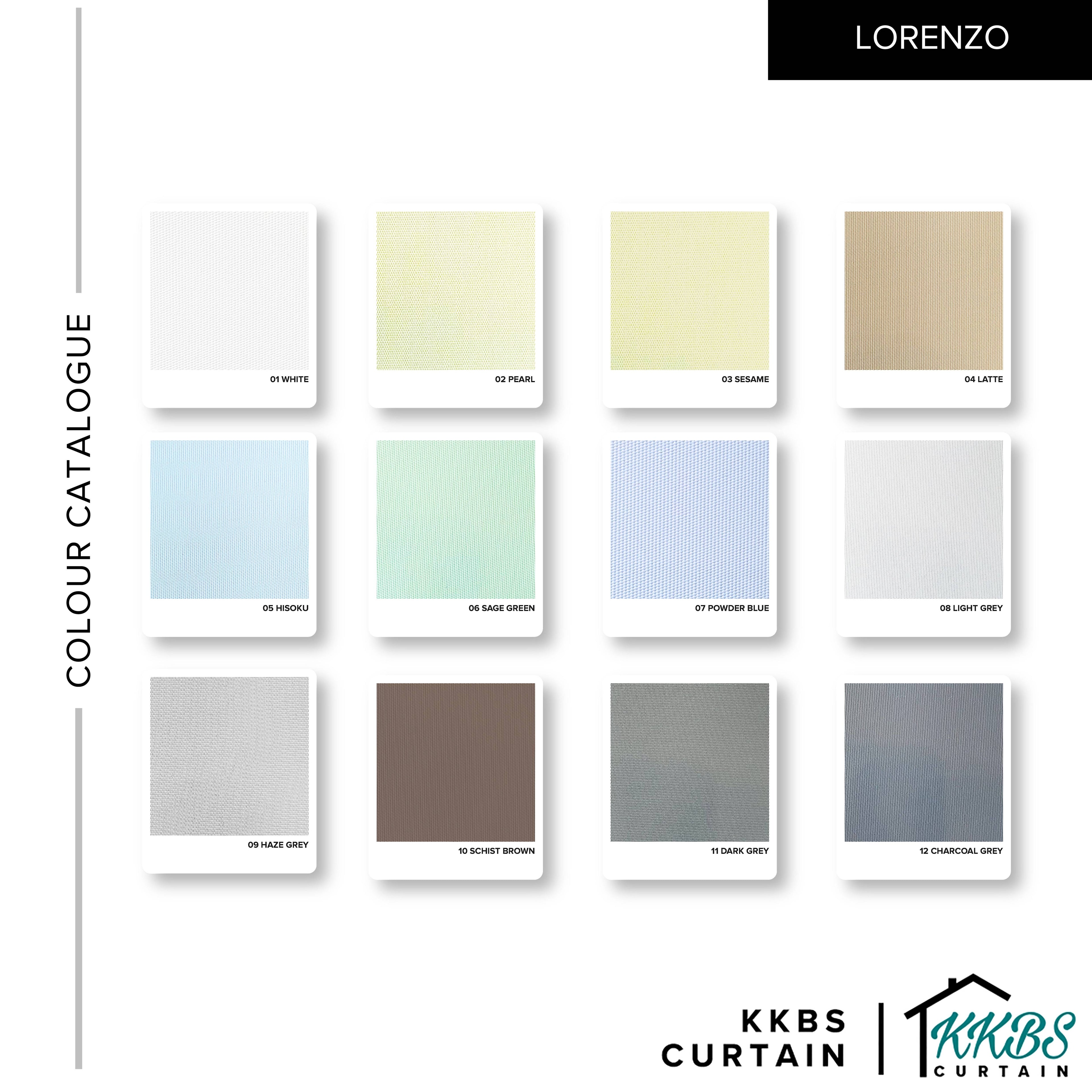Lorenzo 100% Blackout Roller Blinds Dibuat Tersuai