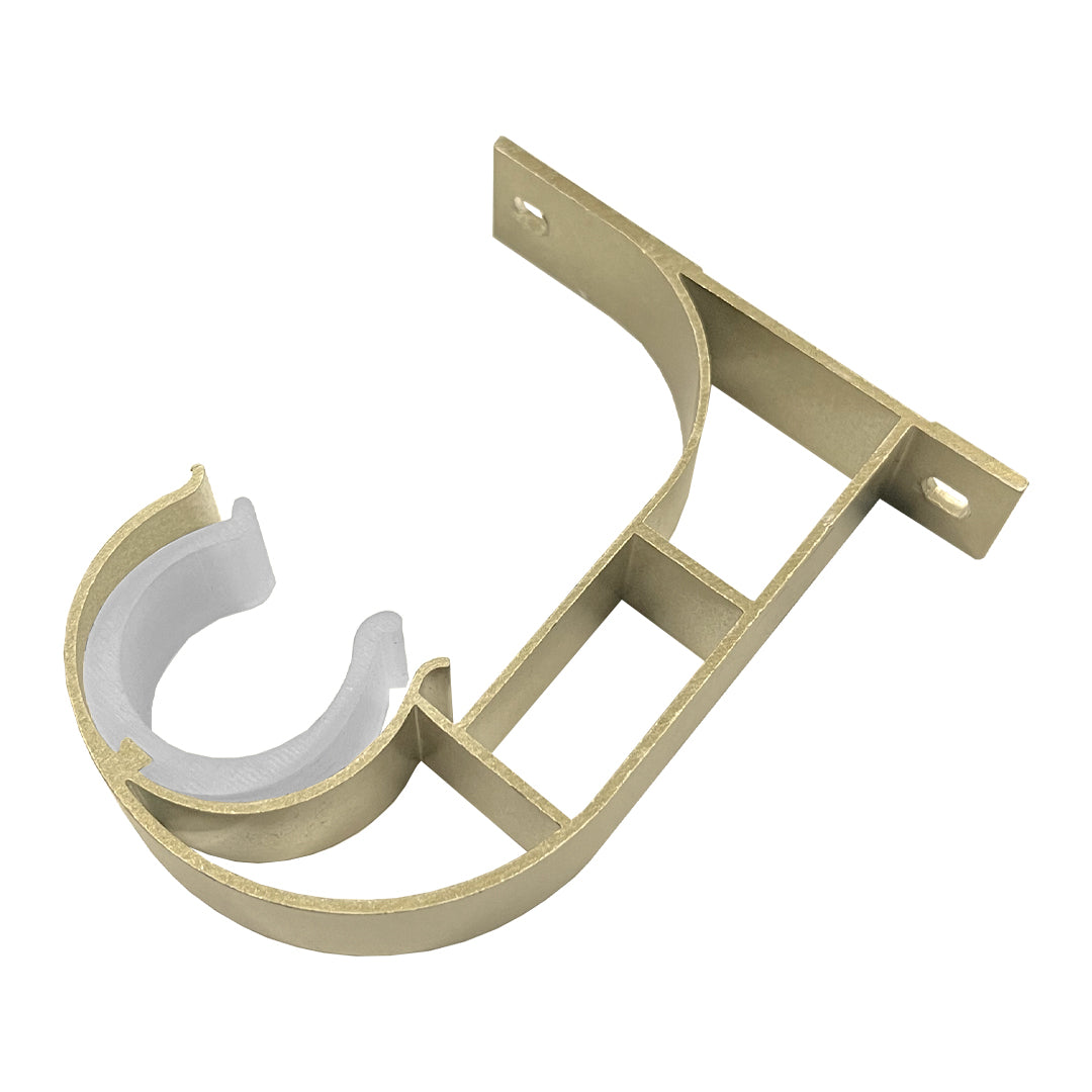 Morandy Curtain Rod Single Ceiling Bracket Matte Light Gold