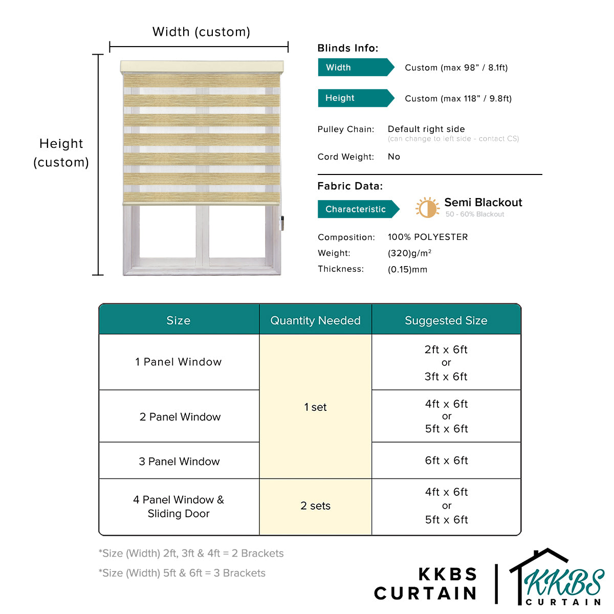 Emiko Semi Blackout Zebra Blinds Custom Made