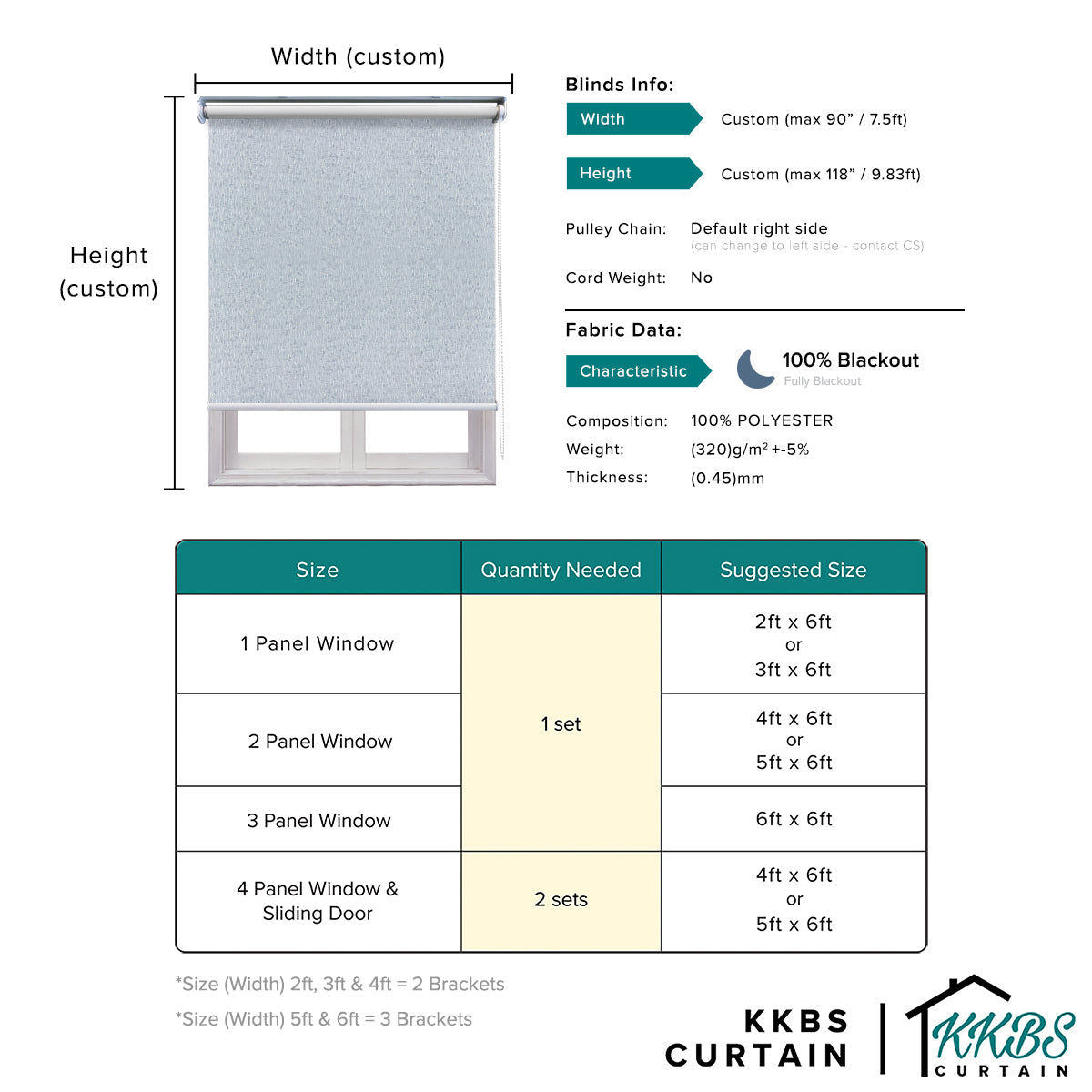 Tirai Roller Bellino 100% Dibuat Tersuai