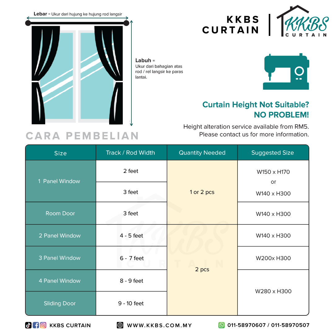 Lareefa Langsir Blackout Siap Jahit Page 1