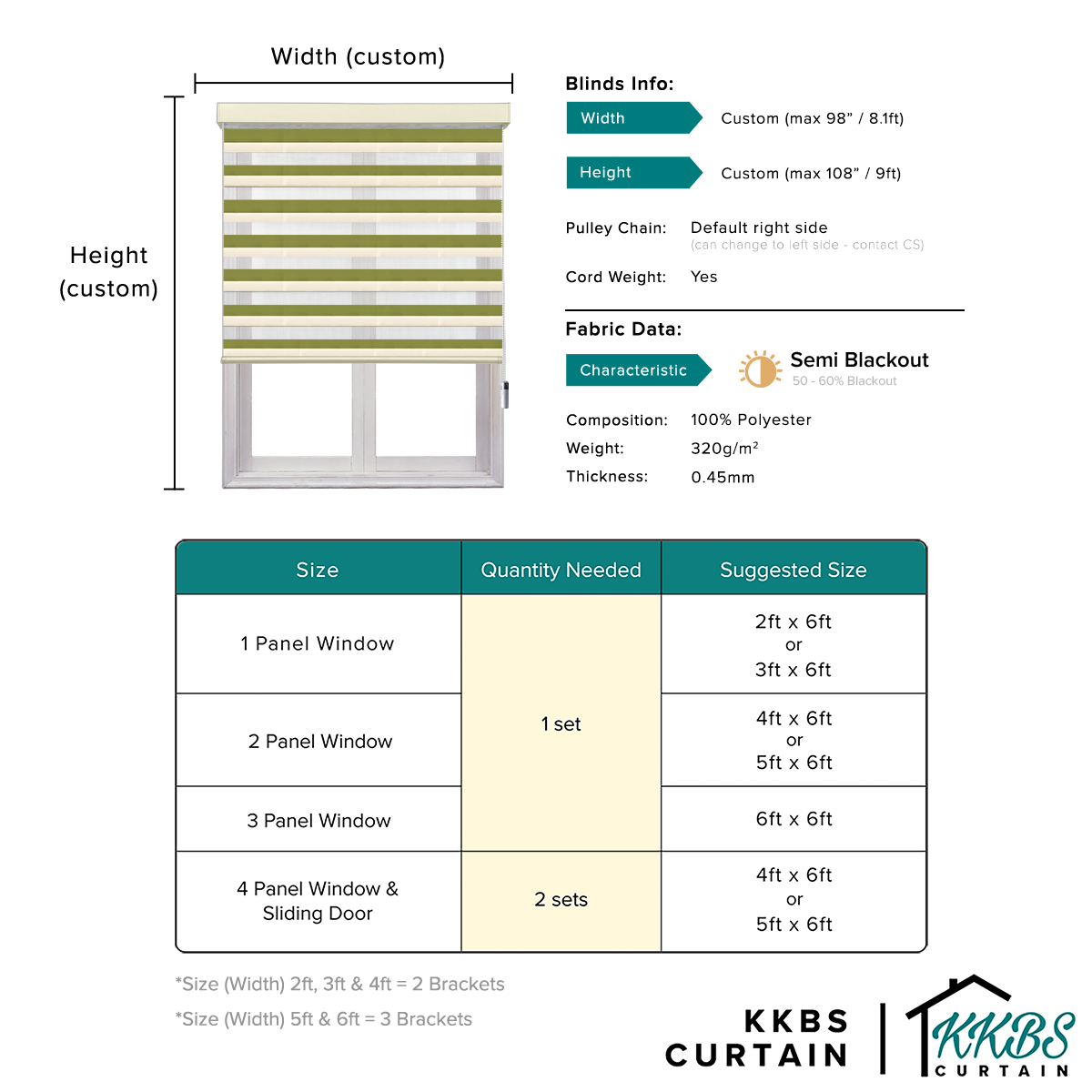 Perido Semi Blackout Zebra Blinds Custom Made