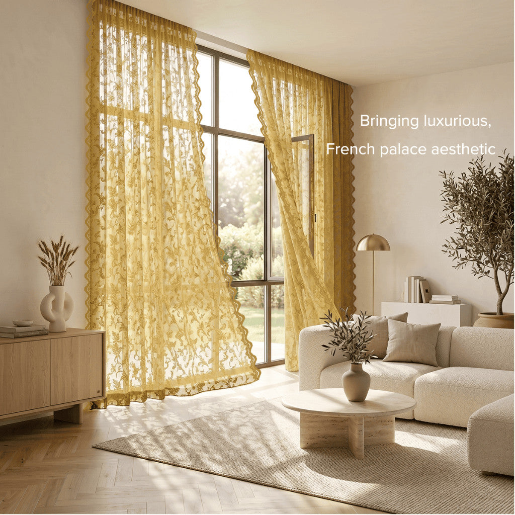 Florence Sheer Curtain Ready Made French Pleat Hook & Ring Eyelet
