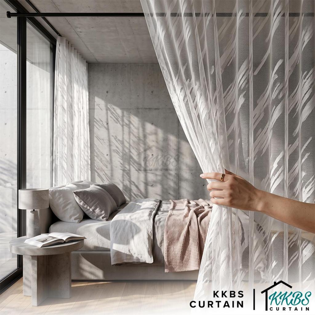 Lumina Sheer Curtain / Net Curtain Ready Made French Pleat Hook & Ring Eyelet