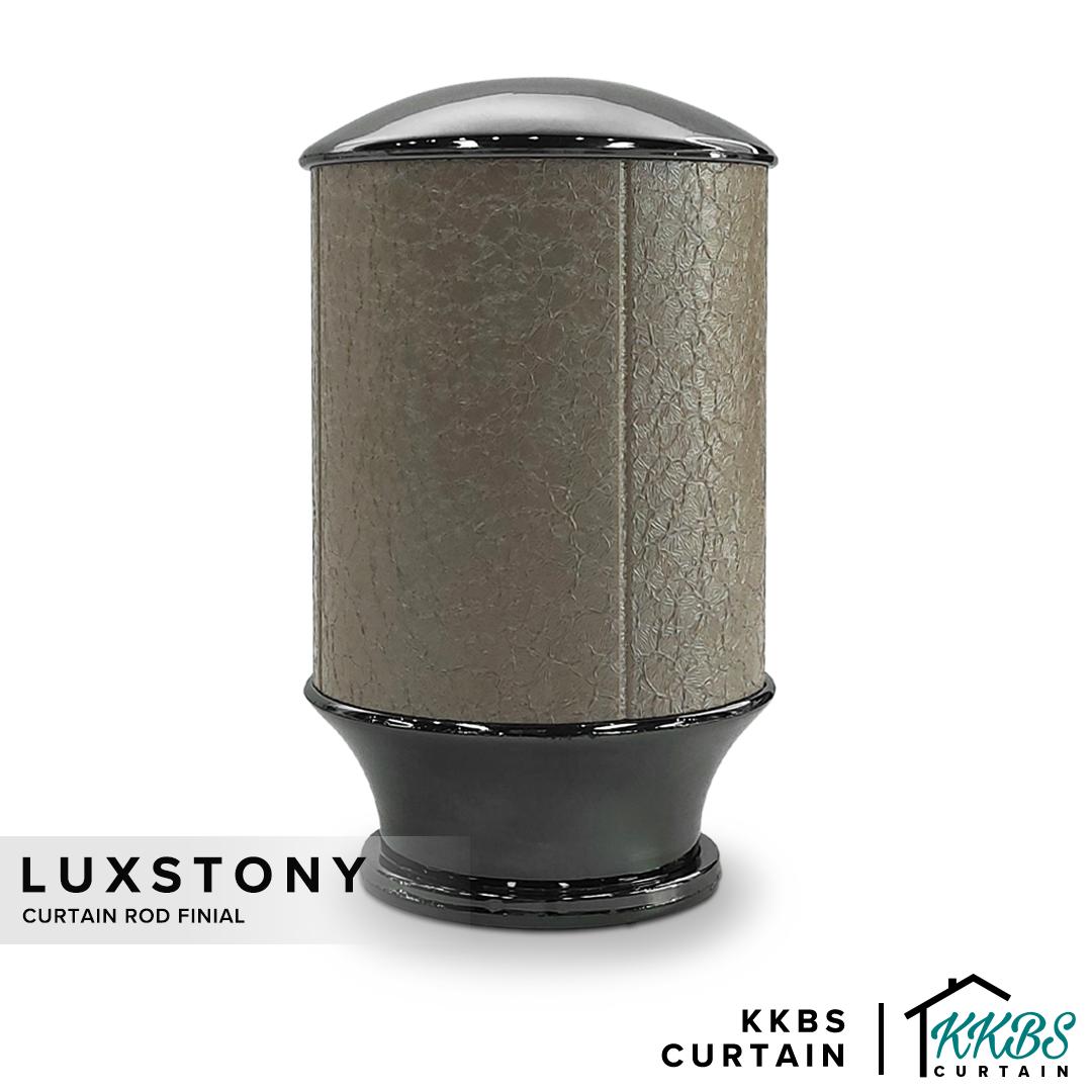Luxstony 窗帘杆顶端/端盖 卡其棕色