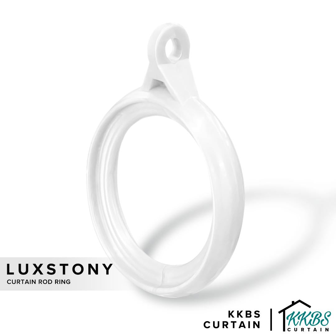 Cincin Batang Langsir Luxstony Porcelain White