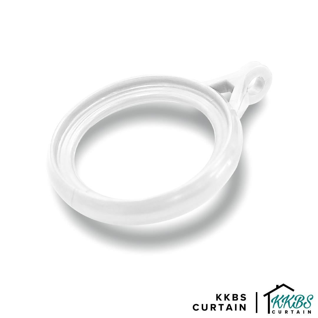 Luxstony Curtain Rod Ring Porcelain White