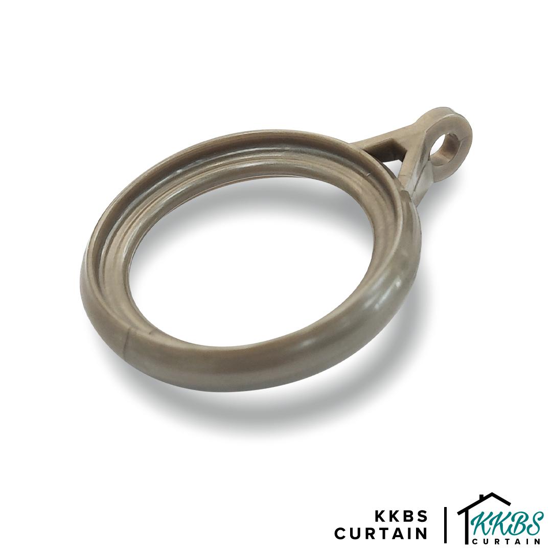 Luxstony Curtain Rod Ring Khaki Brown