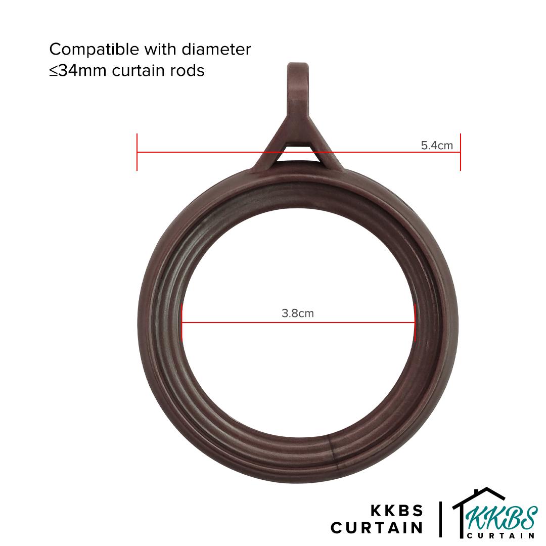 Luxstony Curtain Rod Ring Mocha
