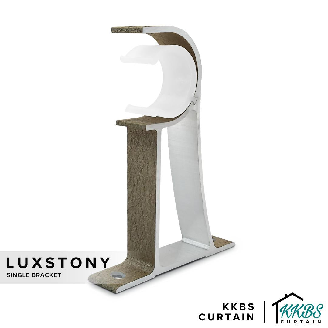 Luxstony 窗帘杆单支架卡其棕色