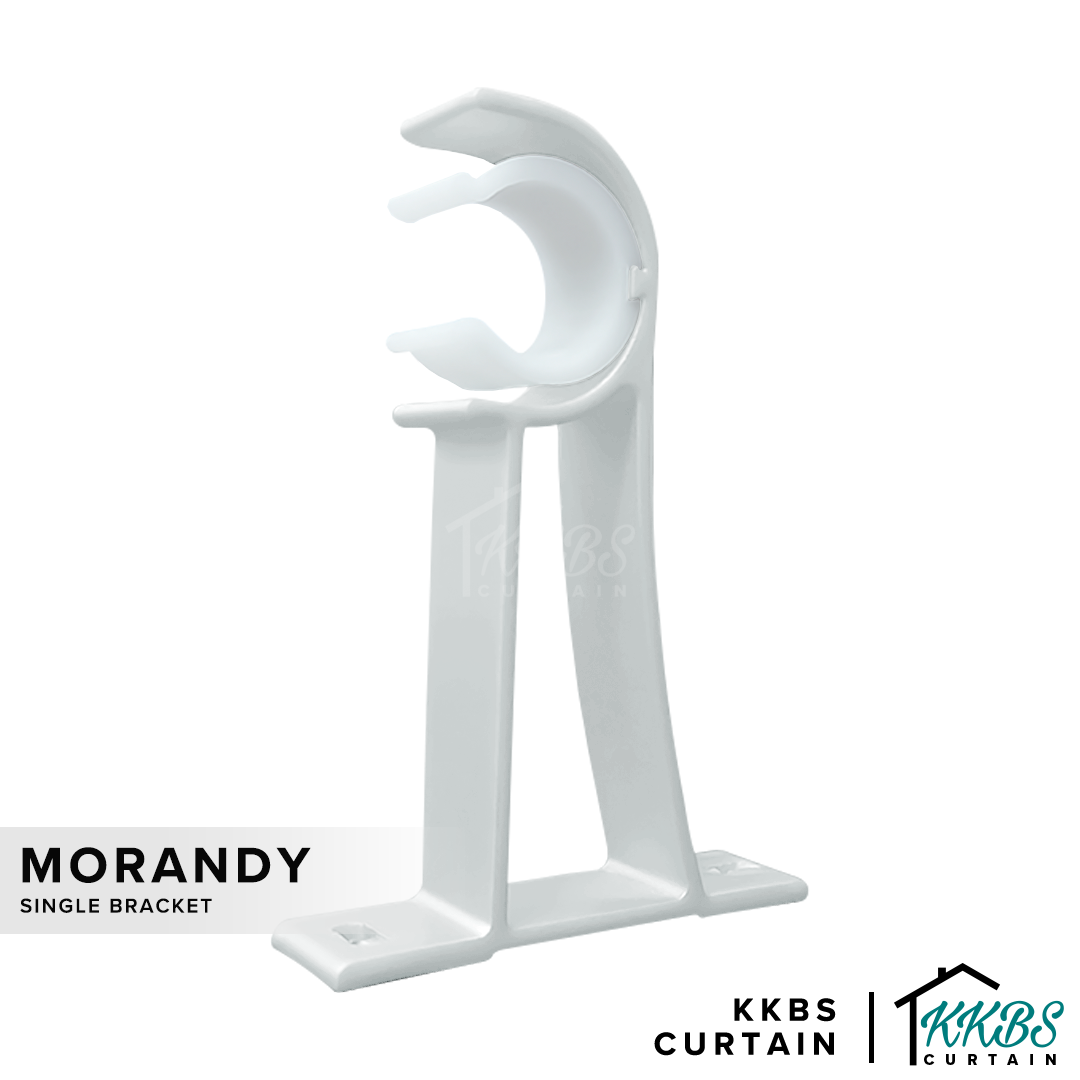 Morandy 窗帘杆单支架 珍珠白