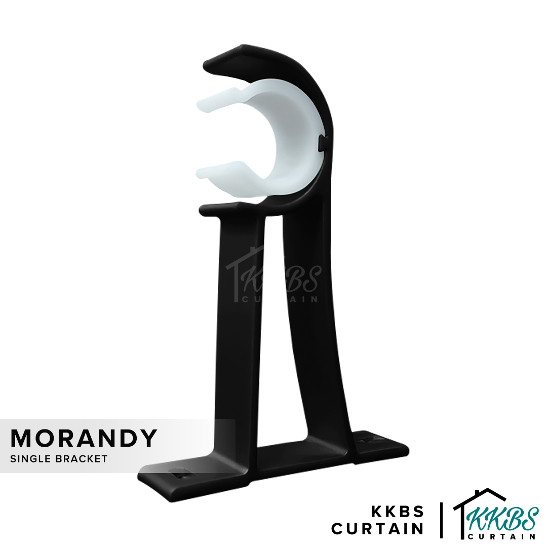 Morandy 窗帘杆单支架 黑曜石色