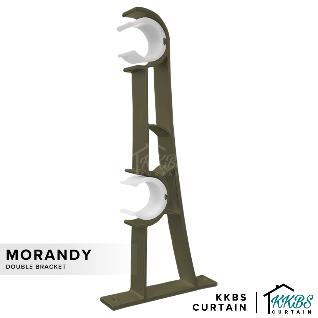 Morandy 窗帘杆双支架 奢华香槟色
