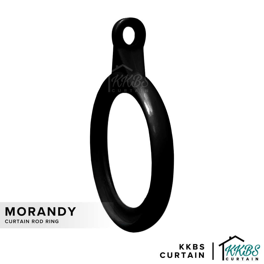 Morandy Curtain Rod Ring Obsidian Black Colour