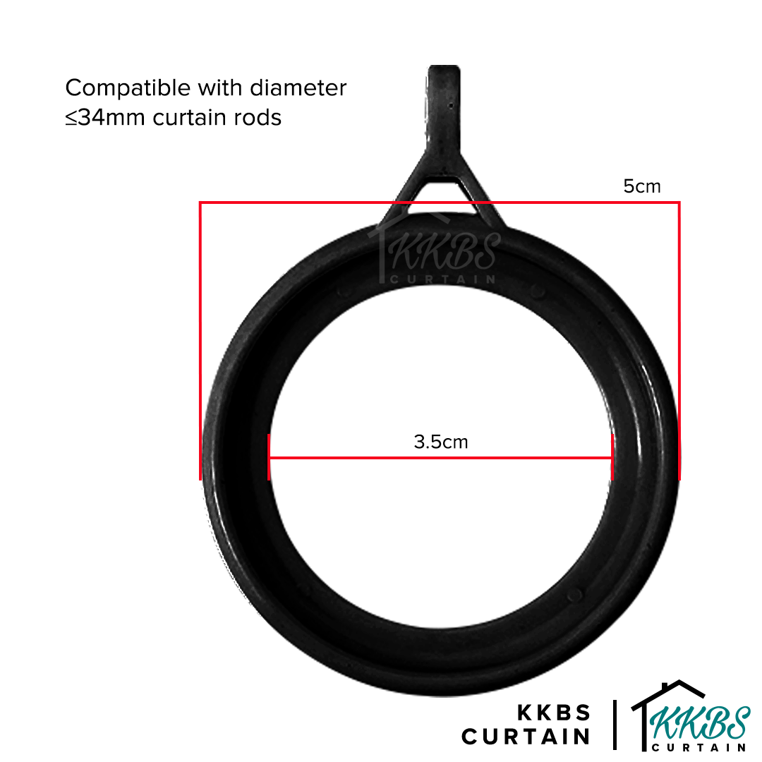 Morandy Cincin Batang Langsir Hitam Obsidian