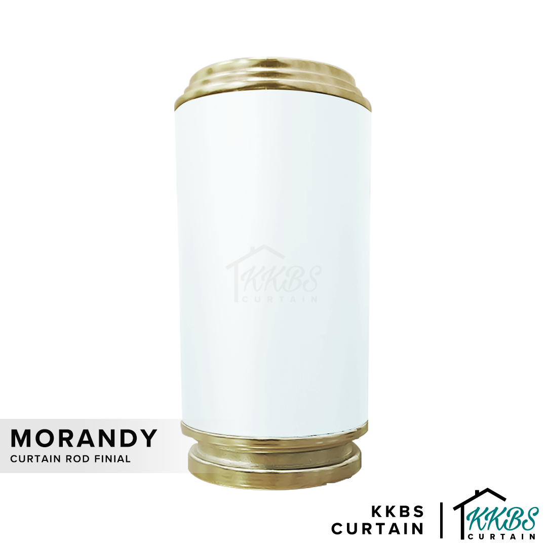 Morandy 窗帘杆端盖 珍珠白