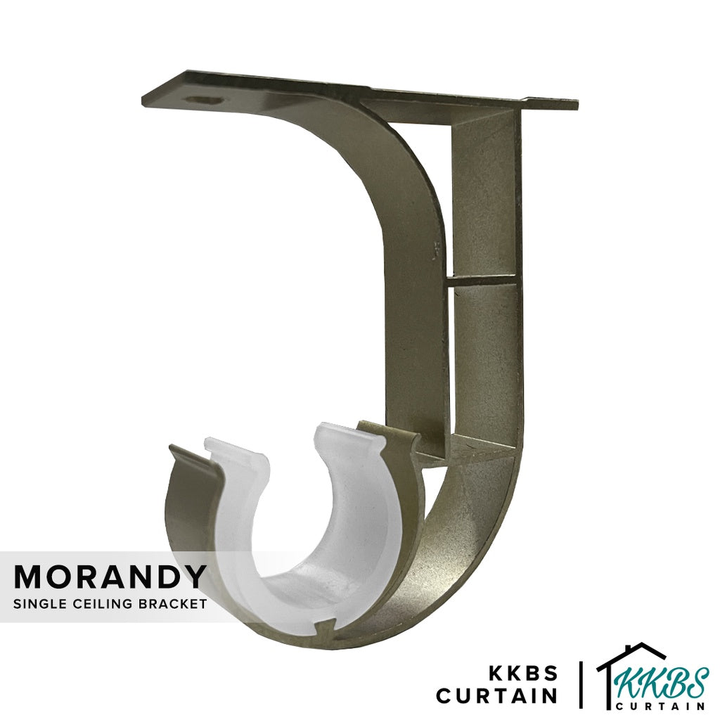 Morandy 窗帘杆顶装单支架 豪华香槟色