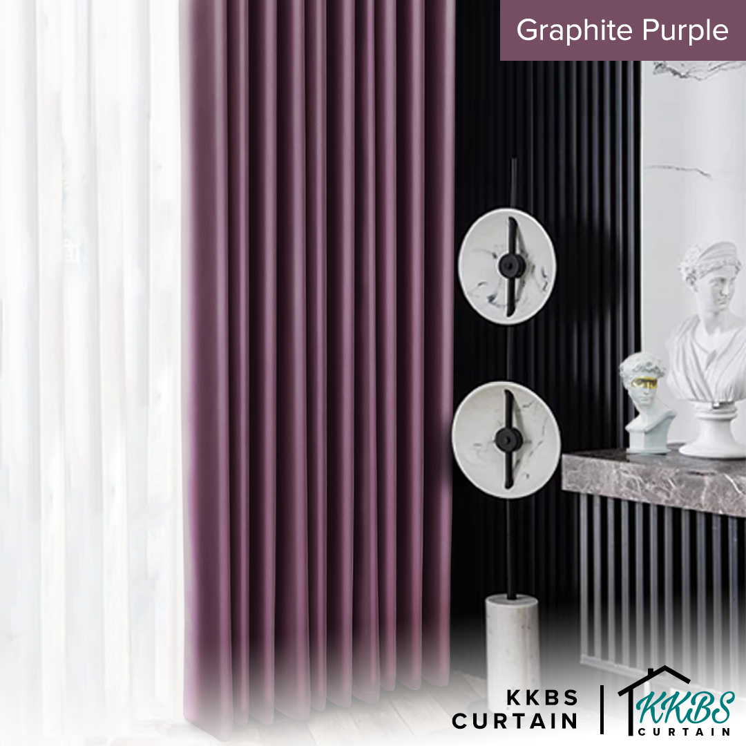 Crystella Langsir Semi Blackout Siap Jahit