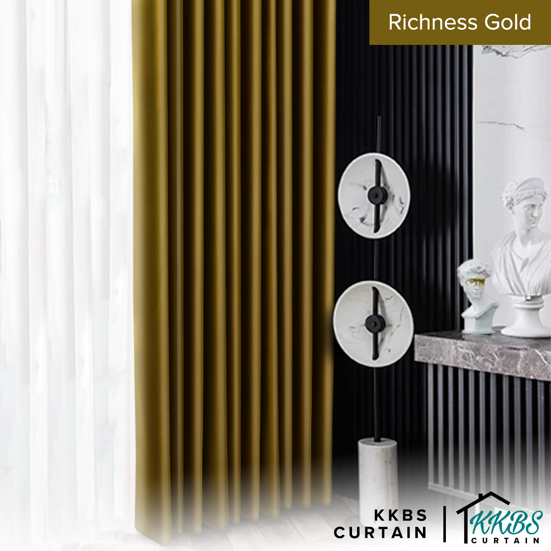 Crystella Langsir Semi Blackout Siap Jahit