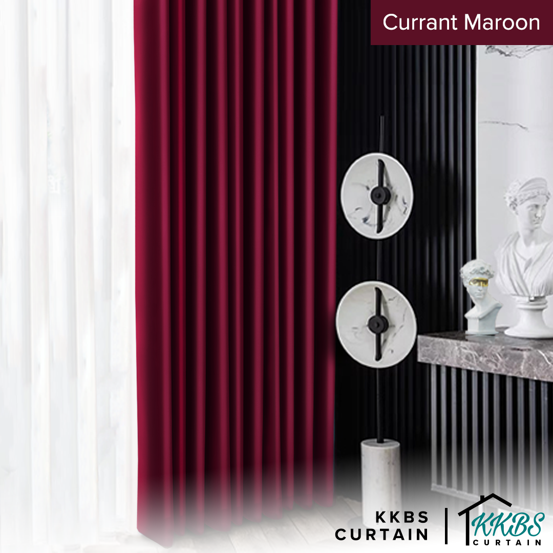 Crystella Langsir Semi Blackout Siap Jahit