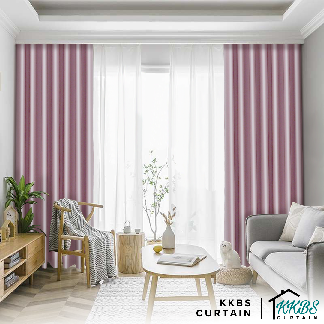 Crystella Langsir Semi Blackout Siap Jahit