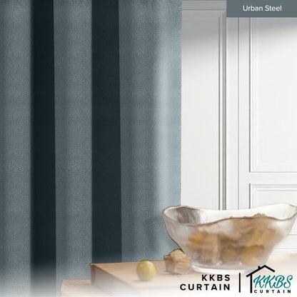 Melina 90-98% Blackout Curtain Sedia Ada Cangkuk &amp; Eyelet - Lebar Tambahan