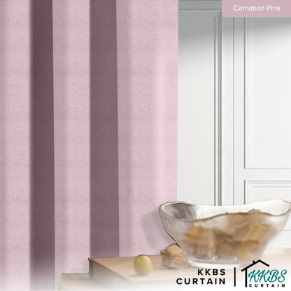 Melina 90-98% Blackout Curtain Sedia Ada Cangkuk &amp; Eyelet - Lebar Tambahan