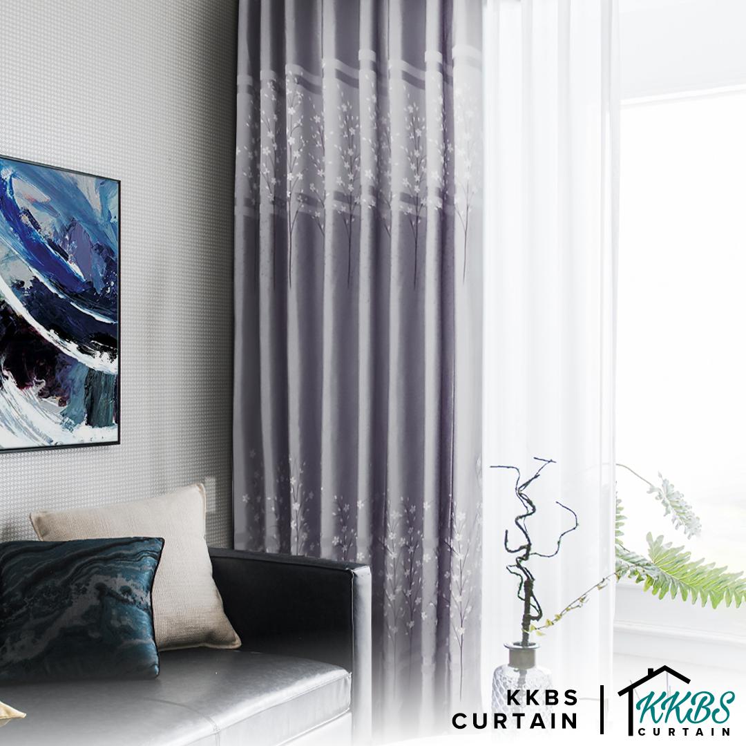 [BUY 1 FREE 1]  Lavinia Semi Blackout Curtain Ready Made
