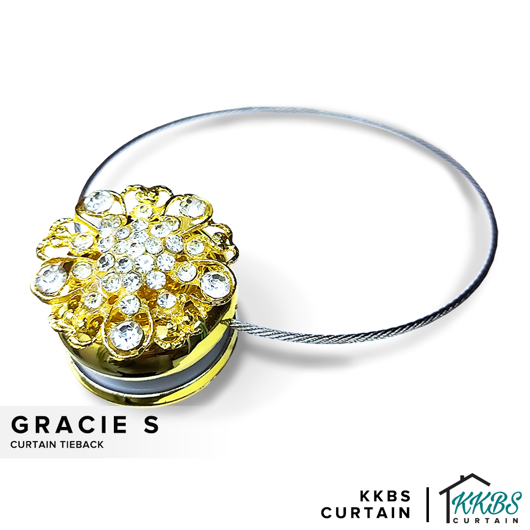 Gracie S Tali Pengikat Langsir Kristal Bermagnet