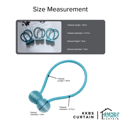 Ellie Tali Pengikat Langsir Magnetik Berbentuk Earbud