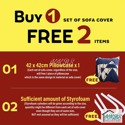 Pelindung Anti Calar Gentian Susu Elastik Kusyen Sarung Sofa Halaman 1