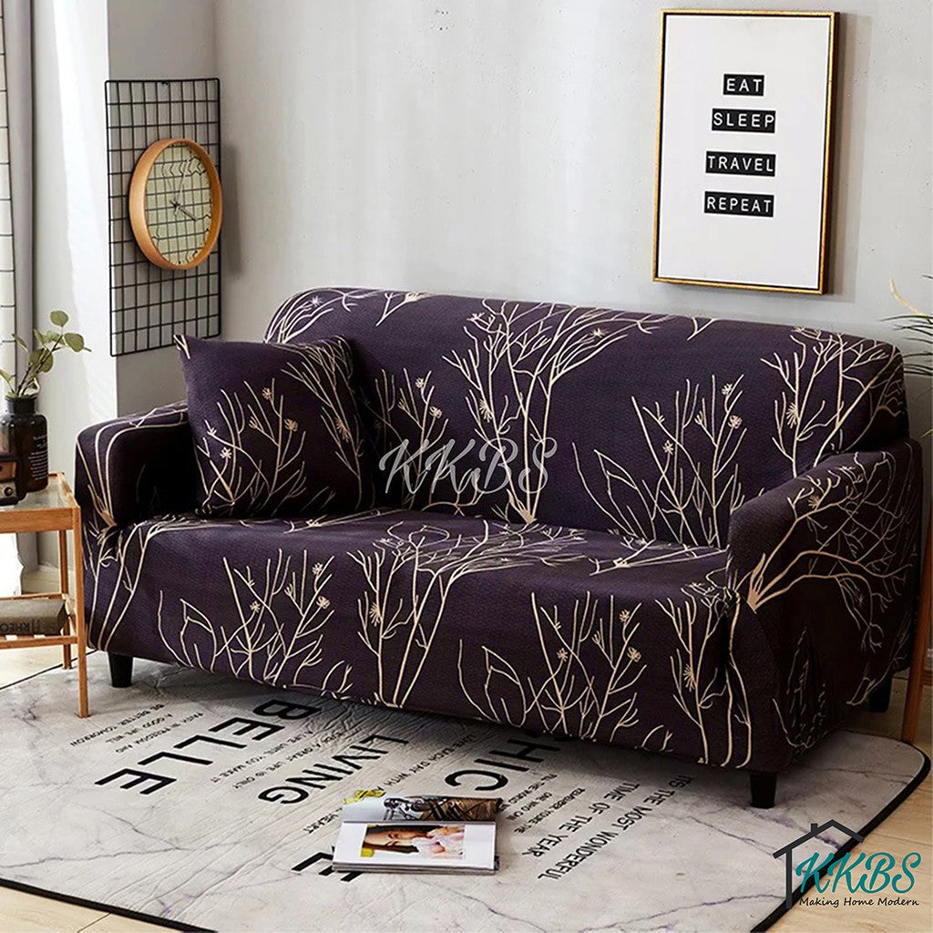 Anti Skid Scratch Protector Milk Fiber Elastic Cushion Sofa Cover Page 1