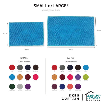 Alas Kaki Chenille Microfiber Warna Polos Bulu Pendek