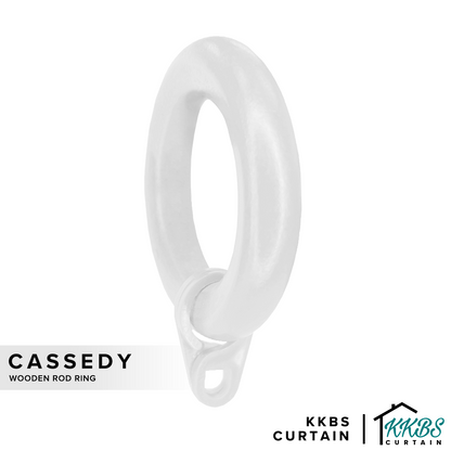 Cassedy 木制窗帘杆环 古白色