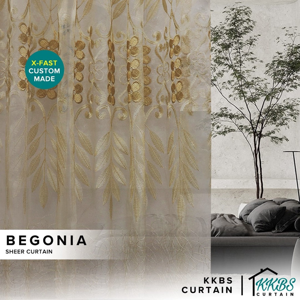 Begonia Sheer Curtain Ready Made