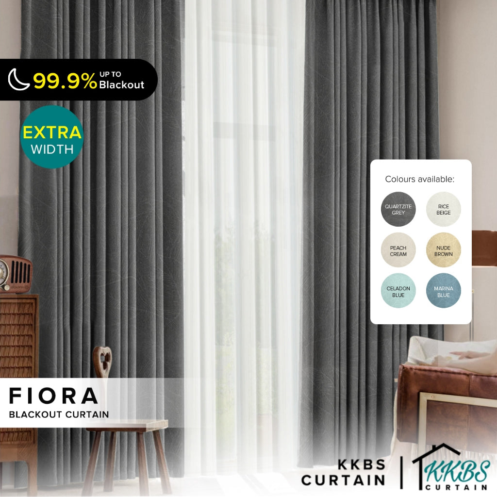 Fiora 98-99.9% Langsir Blackout Siap Jahit Lebar Tambahan (Page 1)