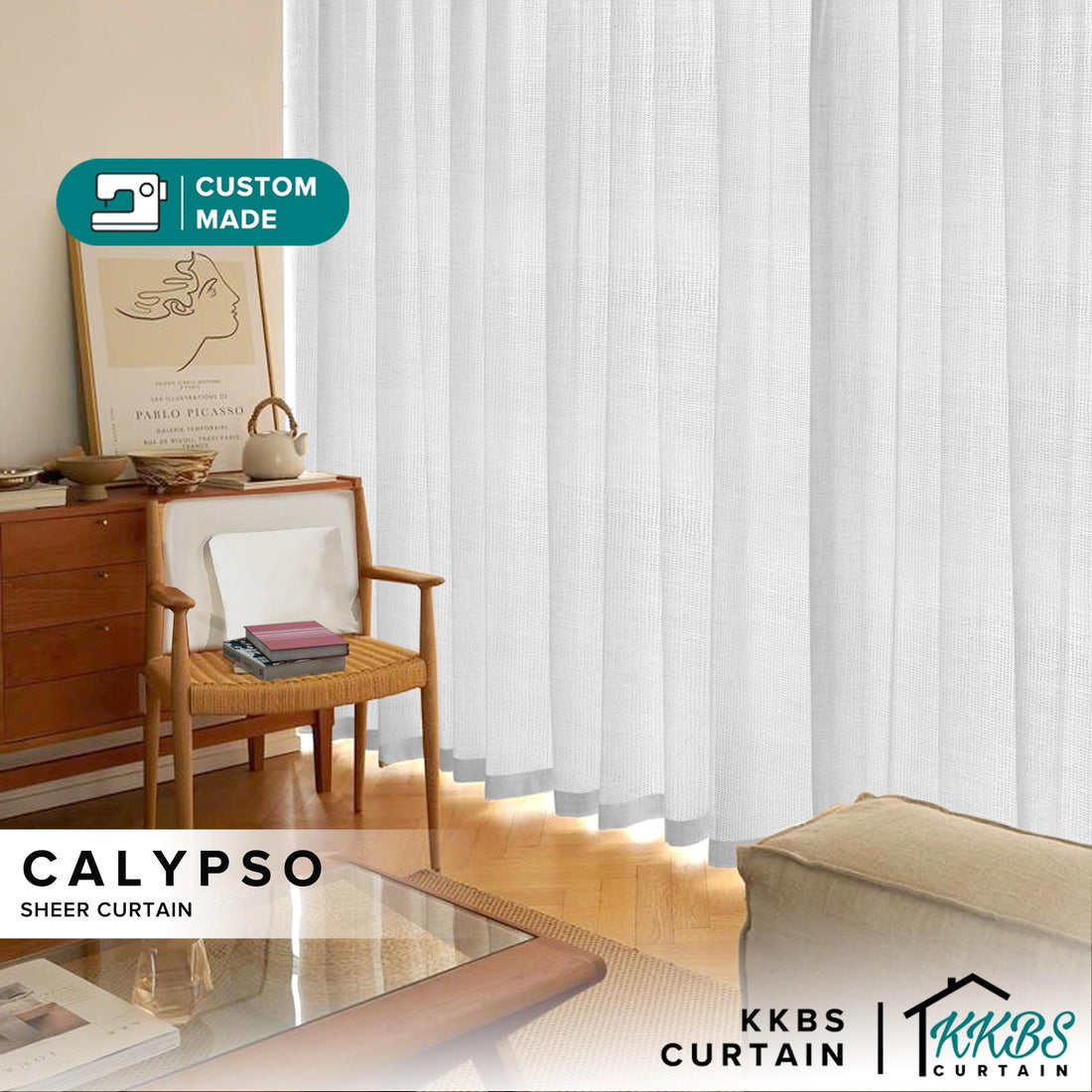 Tirai Tipis Calypso Buatan Tersuai