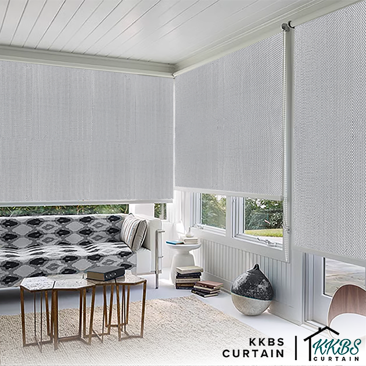 Amelio 100% Blackout Roller Blinds Dibuat Tersuai 