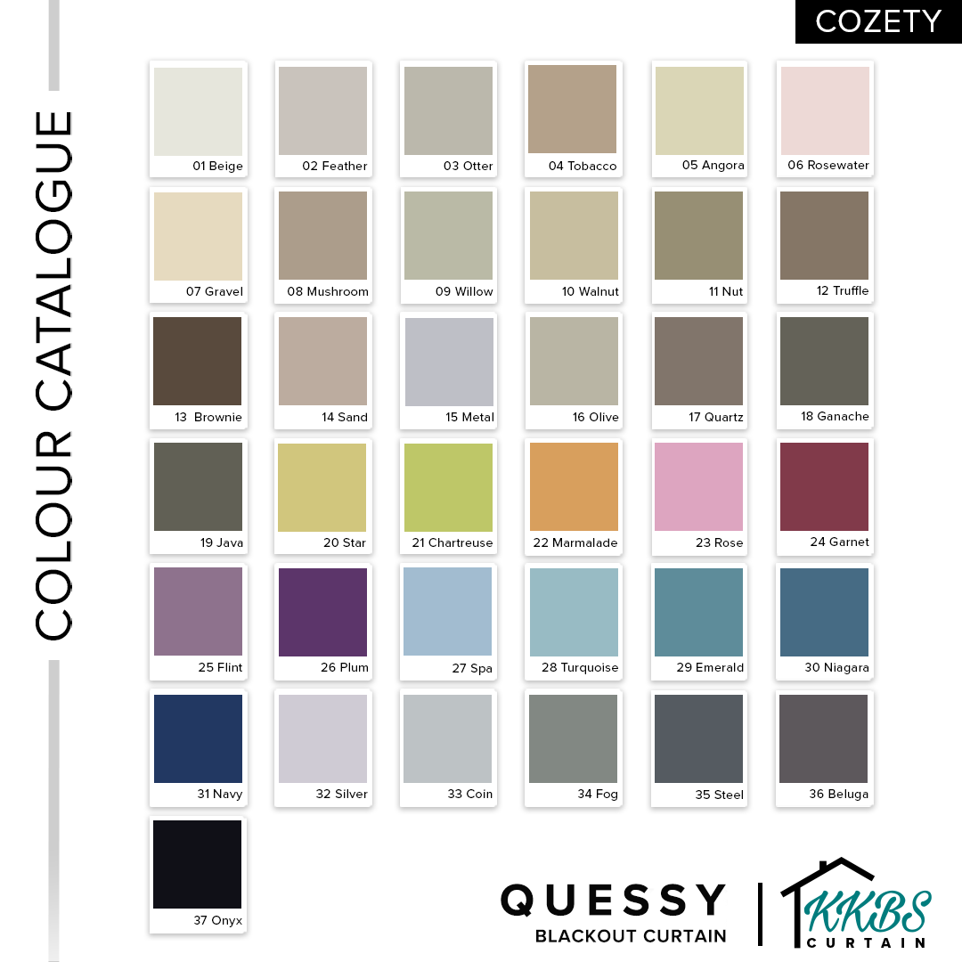 Tirai Blackout Quessy Dibuat Tersuai 