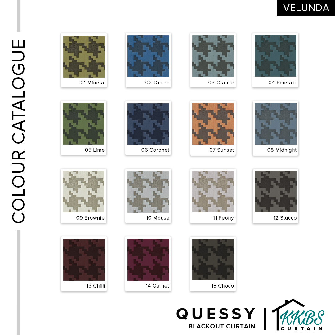 Tirai Blackout Quessy Dibuat Tersuai 